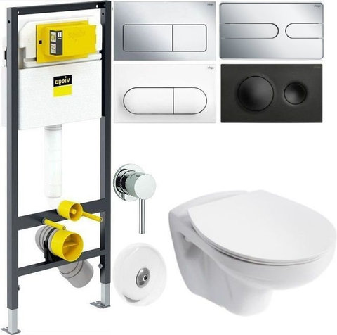 Структура за вграждане Viega с конзолна тоалетна биде